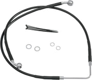 Drag Specialties Front Brake Line Black Vinyl Coated Stainless Steel - Part #17412586 - Hogparts UK