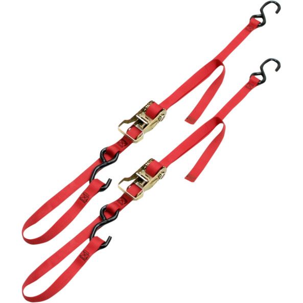 ANCRA INTEGRA RAT PAK RATCHET TIE DOWN 1" X 69" RED 2PK - 39200005 - Hogparts UK