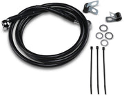 Drag Specialties Front Brake Line Black Vinyl Coated Stainless Steel Extended 10" - Part #17412555 - Hogparts UK