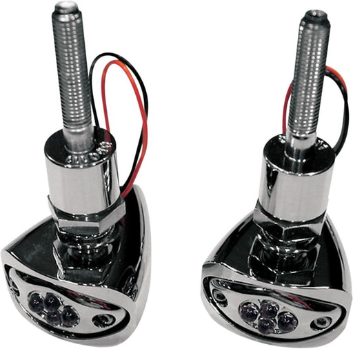 Joker Machine Led Pod Turn Signal Marker Lights For Jx Hand Controls Amber Chrome<br>Vendor Part # 05-51 - hogparts-uk.myshopify.com