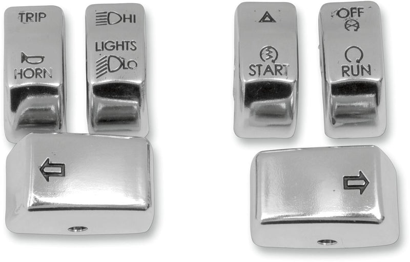 Drag Specialties Switch Cap Kit Chrome - Part #06160152 - Hogparts UK
