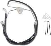 Drag Specialties Front Brake Line Black Vinyl Coated Stainless Steel Extended 8" - Part #17412518 - Hogparts UK