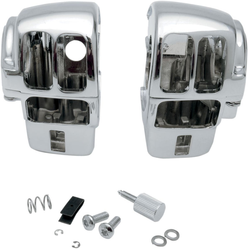 Drag Specialties Switch Housing Kit W/ Radio Chrome - Part #06160142 - Hogparts UK
