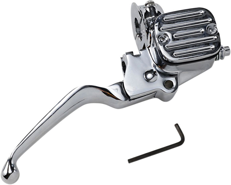 Drag Specialties Handlebar Dual Disc Master Cylinder 11/16" Bore Cut-Down Chrome - Part #19144011 - Hogparts UK