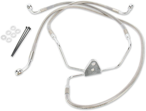 Drag Specialties Front Brake Line Stainless Steel Extended 10" - Part #17412633 - Hogparts UK