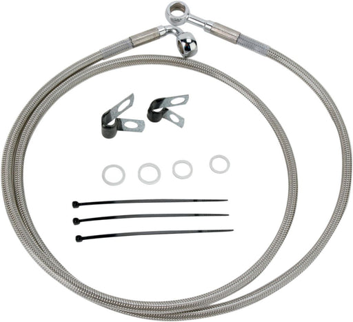 Drag Specialties Front Brake Line Stainless Steel Extended 2" - Part #17412657 - Hogparts UK