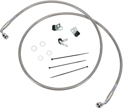 Drag Specialties Front Brake Line Stainless Steel Extended 6" - Part #17412651 - Hogparts UK