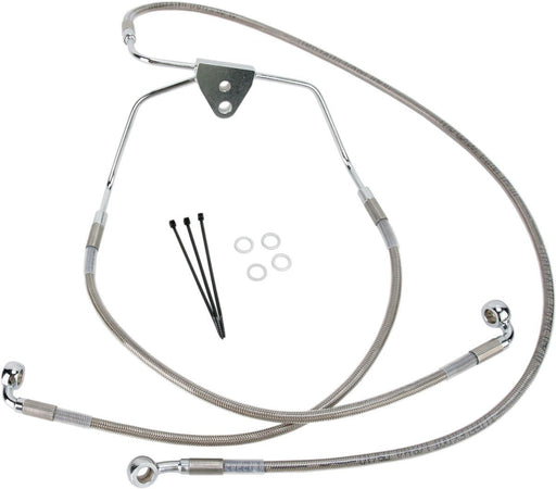 Drag Specialties Front Brake Line Stainless Steel Extended 6" - Part #17412626 - Hogparts UK