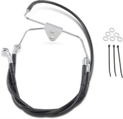 Drag Specialties Front Brake Line Black Vinyl Coated Stainless Steel Extended 4" - Part #17412516 - Hogparts UK