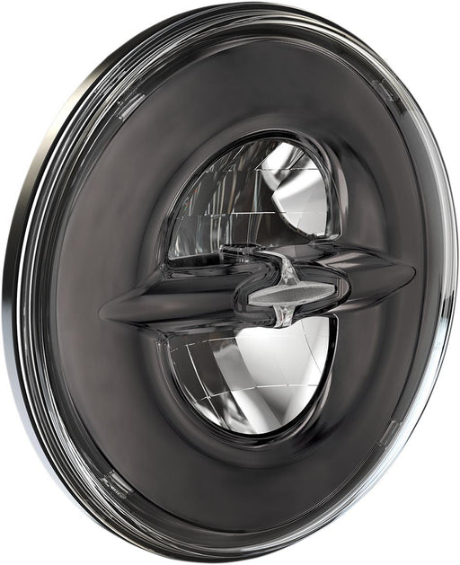 Drag Specialties Headlight 7" W/Mounting Ring Reflector 12V Led Dark Chrome - Part #20011787 - Hogparts UK