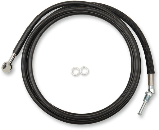 Drag Specialties Clutch Line Black Vinyl Coated + 10" Stainless Steel Hydraulic - Part #06610060 - Hogparts UK
