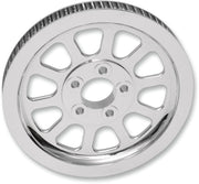 Drag Specialties Rear Belt Pulley 10-Spoke Chrome 66T - Part #12010542 - Hogparts UK