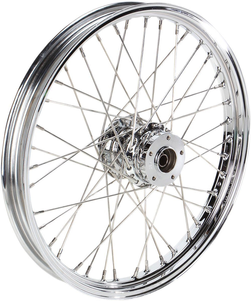 Drag Specialties Front Wheel 21X2.15 Single-Disc 40-Spoke Chrome - Part #02030084 - Hogparts UK