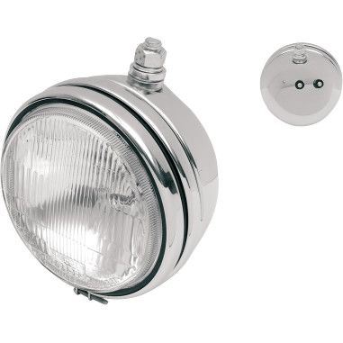 Drag Specialties Chrome 5-3/4" Diamond-Style Headlight Kit - Part #20011130 - Hogparts UK