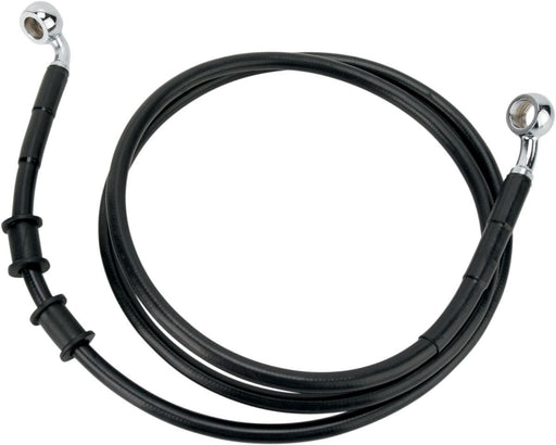 Drag Specialties Front Brake Line Black Vinyl Coated Stainless Steel Extended 2" - Part #17412895 - Hogparts UK