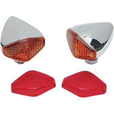 Drag Specialties Chrome Diamond Lights - Part #20401766 - Hogparts UK