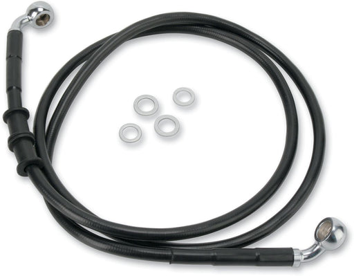 Drag Specialties Front Brake Line Black Vinyl Coated Stainless Steel Extended 6" - Part #17412595 - Hogparts UK