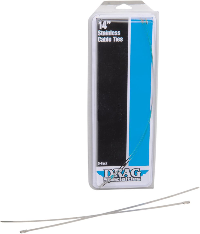 Drag Specialties Stainless Steel Cable Ties 14" - Part #18610670 - Hogparts UK