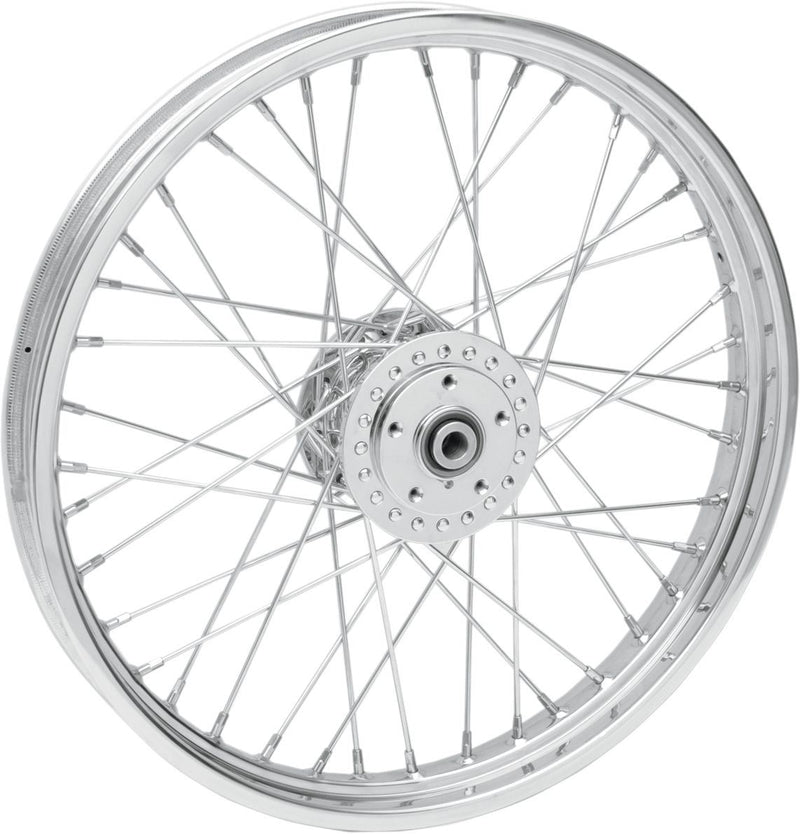 Drag Specialties Front Wheel 21X2.15 Single/Dual-Disc Chrome - Part #02030412 - Hogparts UK