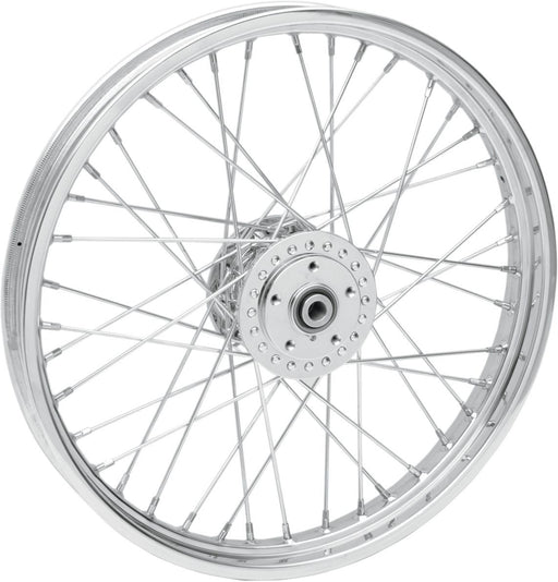 Drag Specialties Front Wheel 21X2.15 Single/Dual-Disc Chrome - Part #02030412 - Hogparts UK