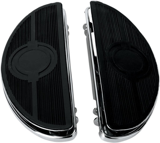 Drag Specialties Half-Moon Floorboards W/ Vibration Inserts Chrome - Part #16210160 - Hogparts UK