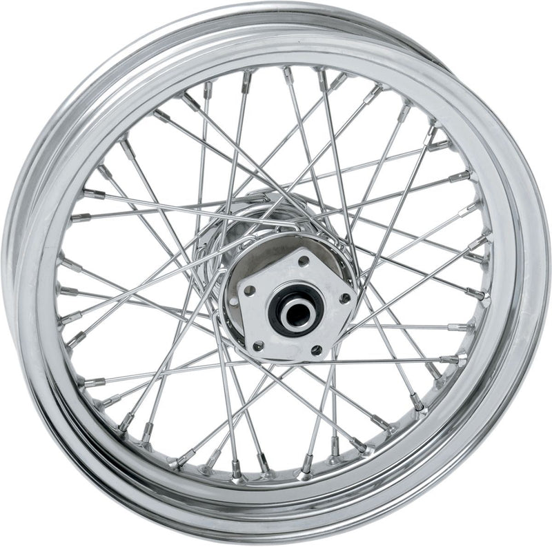 Drag Specialties Front Wheel 16X3 Single-Disc Chrome - Part #02030408 - Hogparts UK