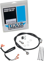 Drag Specialties Rear Brake Line Black Vinyl Coated Stainless Steel - Part #17412953 - Hogparts UK