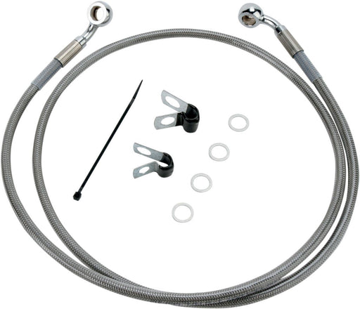 Drag Specialties Front Brake Line Stainless Steel Extended 10" - Part #17412643 - Hogparts UK